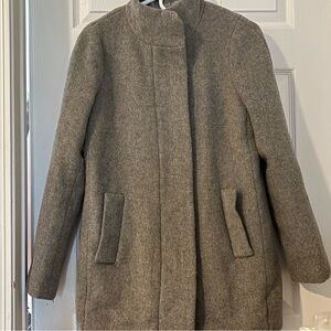 J. Crew Gray city coat wool